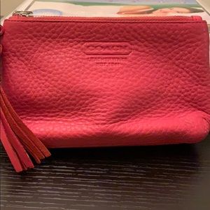 Coach Coral Leather Clutch